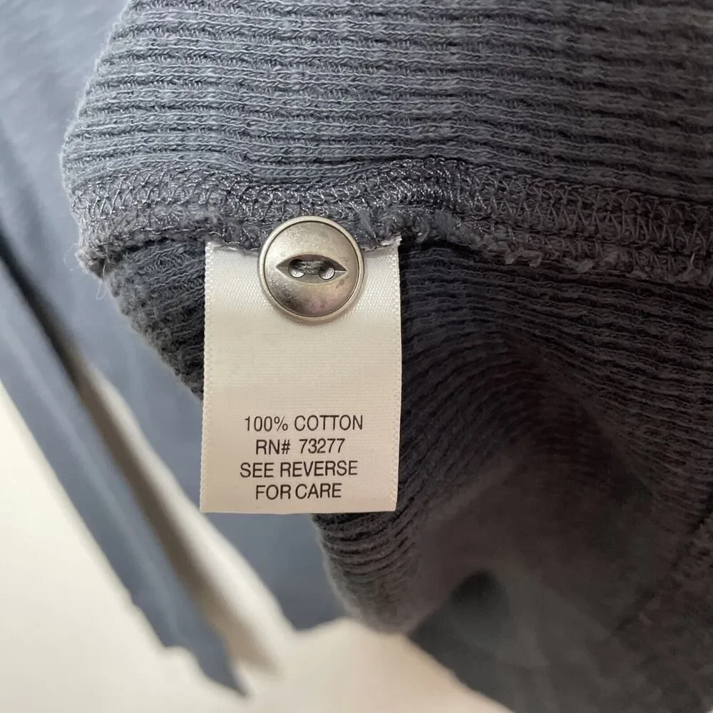 XL Sonoma long sleeve grey shirt waffle pattern